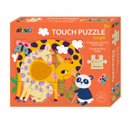 Avenir Kids- Tapintós puzzle - Dzsungel állatok 