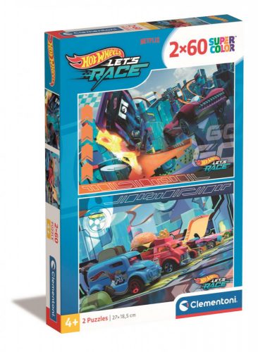 Clementoni - 2x60 db-os puzzle - Hot Wheels